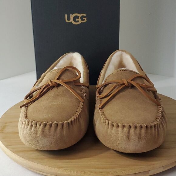 UGG Olsen Slipper Moccasin Chestnut Suede Wool Loafer Men's US 11 NIB - Picture 5 of 14